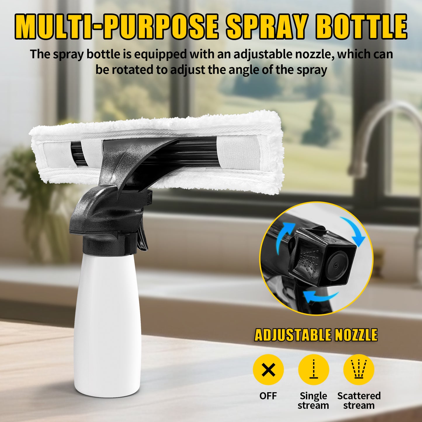 Cordless Window Vacuum Cleaner, Squeegee Tool Set