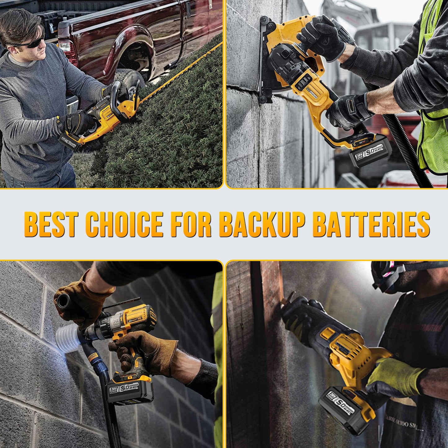2 Packs 8.0Ah Battery, Compatible with Dewalt 20V Max Cordless Power Tools & Chargers