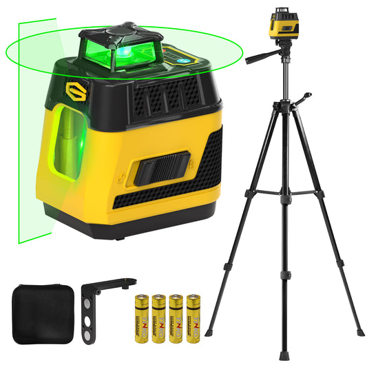 5 Lines Laser Level with Tripod,  Self-leveling Green Cross Line