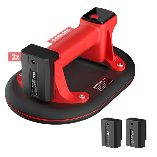 Electric Industrial Grade Tile Lifter with 2 Battery Packs 440 lbs Power Active Pressure Sensor for Tiles Stone Wood Glass Concrete Pavers Drywall Tool - Hardware