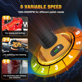 VERVEWAVE cordless orbital buffer polisher product image 5