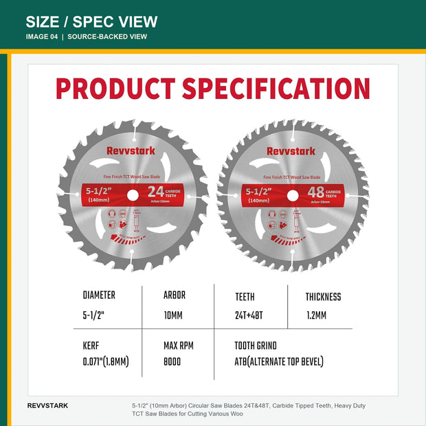 Revvstark Circular Saw Blade Set — product view 2