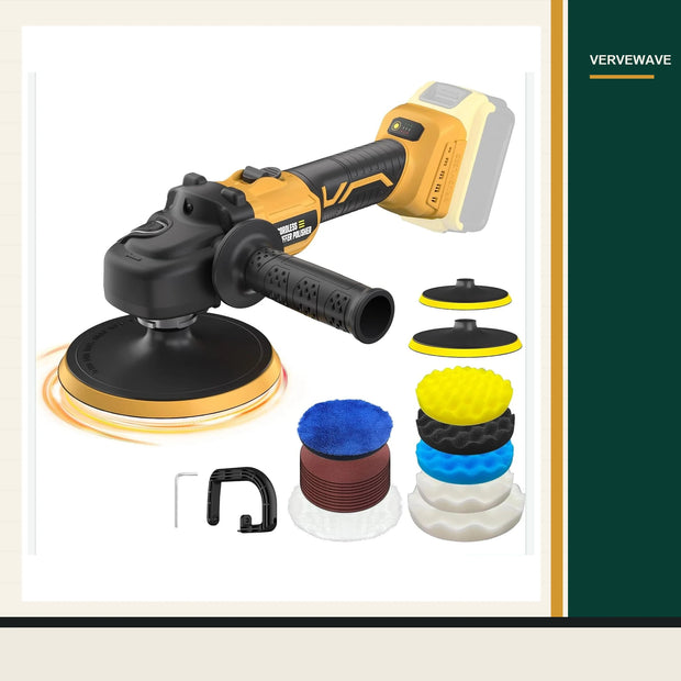 VERVEWAVE Cordless Rotary Polisher Kit