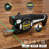 Laser tape measure feature callout graphic