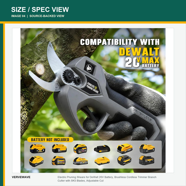 VERVEWAVE Cordless Pruning Shears — product view 2