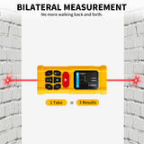 Bilateral measurement graphic for dual-laser measure