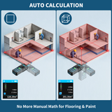 Laser distance measure auto calculation graphic