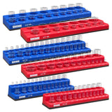 Red and blue magnetic socket holder rail detail
