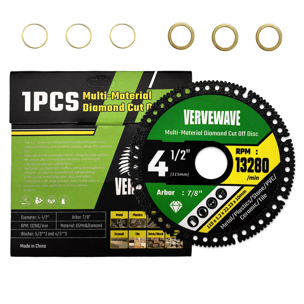 VERVEWAVE 4-1/2 in Multi-Material Diamond Cut-Off Disc