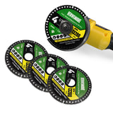 Angle grinder with VERVEWAVE cut-off discs