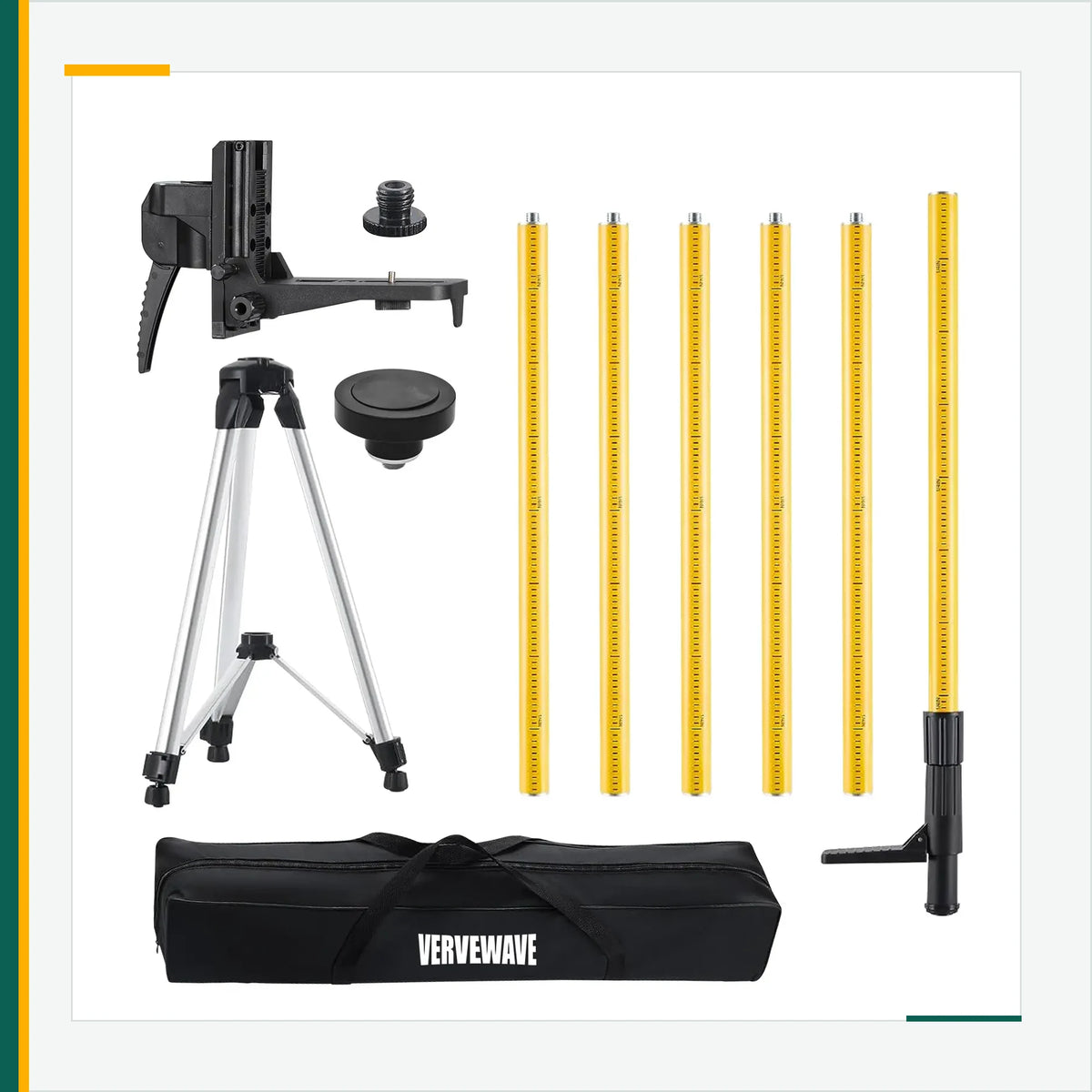 VERVEWAVE Telescoping Laser Level Pole and Tripod Kit — product view 1