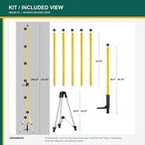 VERVEWAVE Telescoping Laser Level Pole and Tripod Kit — pictured contents 3