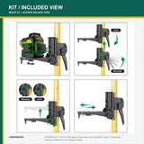 VERVEWAVE Telescoping Laser Level Pole and Tripod Kit — pictured contents 5